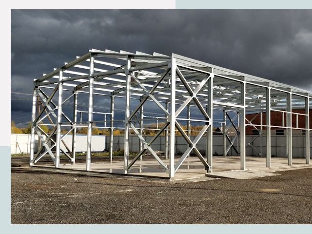 Двускатные ангары в Долгопрудный от 609 руб. за квадрат