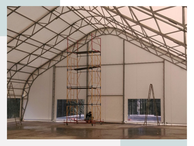 Шатровые ангары в Долгопрудном