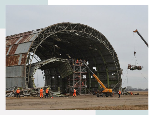 Демонтаж ангаров в Долгопрудном